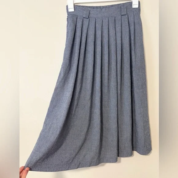 Vintage Gingham Cottagecore Midi Skirt - Picture 2 of 6